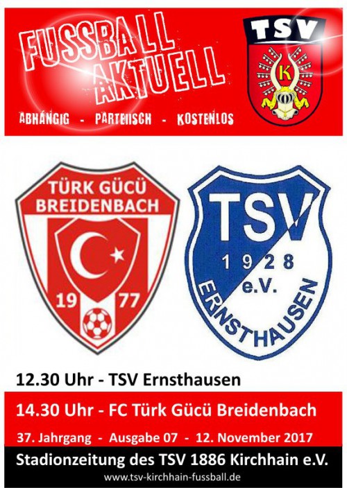 12.11.2017 - Stadionzeitung - Breidenbach / Ernsthausen