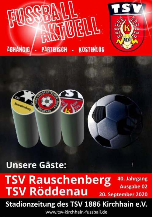20.09.2020 Stadionzeitung - TSV Röddenau/TSV Rauschenberg