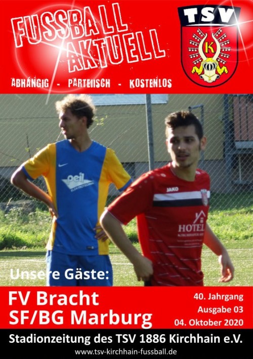 04.10.2020 Stadionzeitung - SF/BG Marburg - FV Bracht