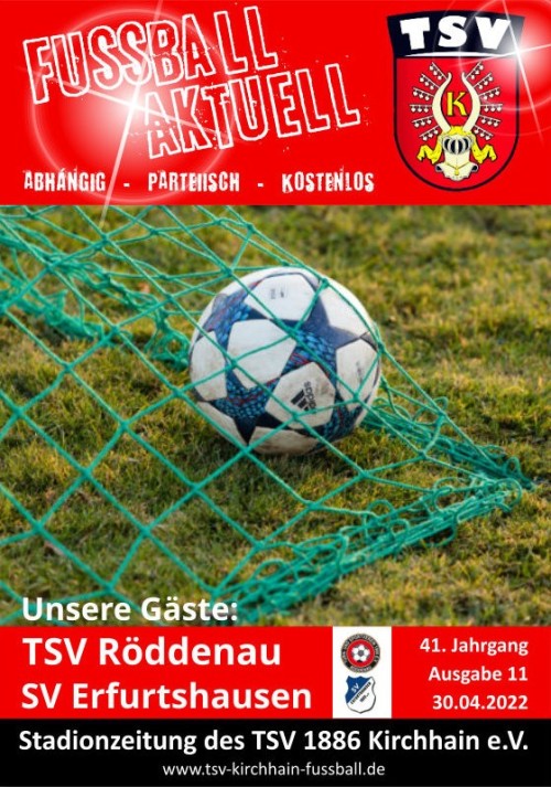Stadionzeitung 30.04.2022 - TSV Röddenau / SV Erfurtshausen
