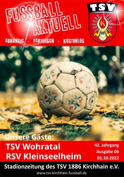 Stadionzeitung 01.10.2022 - TSV Wohratal / RSV Kleinseelheim