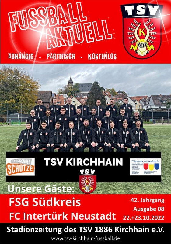 Stadionzeitung 22.+23.10.2022 - FSG Südkreis / FC Intertürk Neustadt