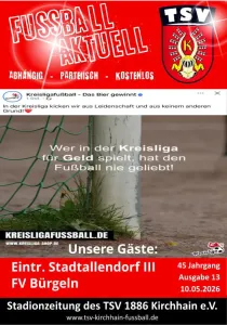 Stadionzeitung 10.05.2026 Eintr. Stadtallendorf III / FV Bürgeln